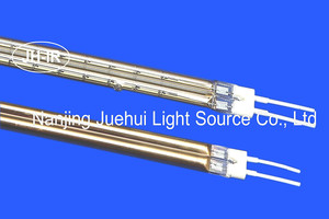 twin tube infrared lamp with gold coating