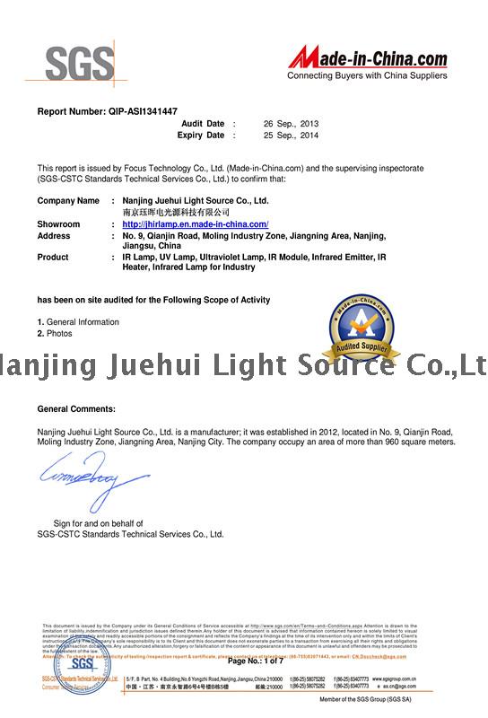 SGS certificate